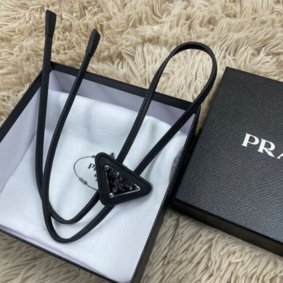 Prada Saffiano Leather Bolo Tie Unisex - Picture 5 of 5